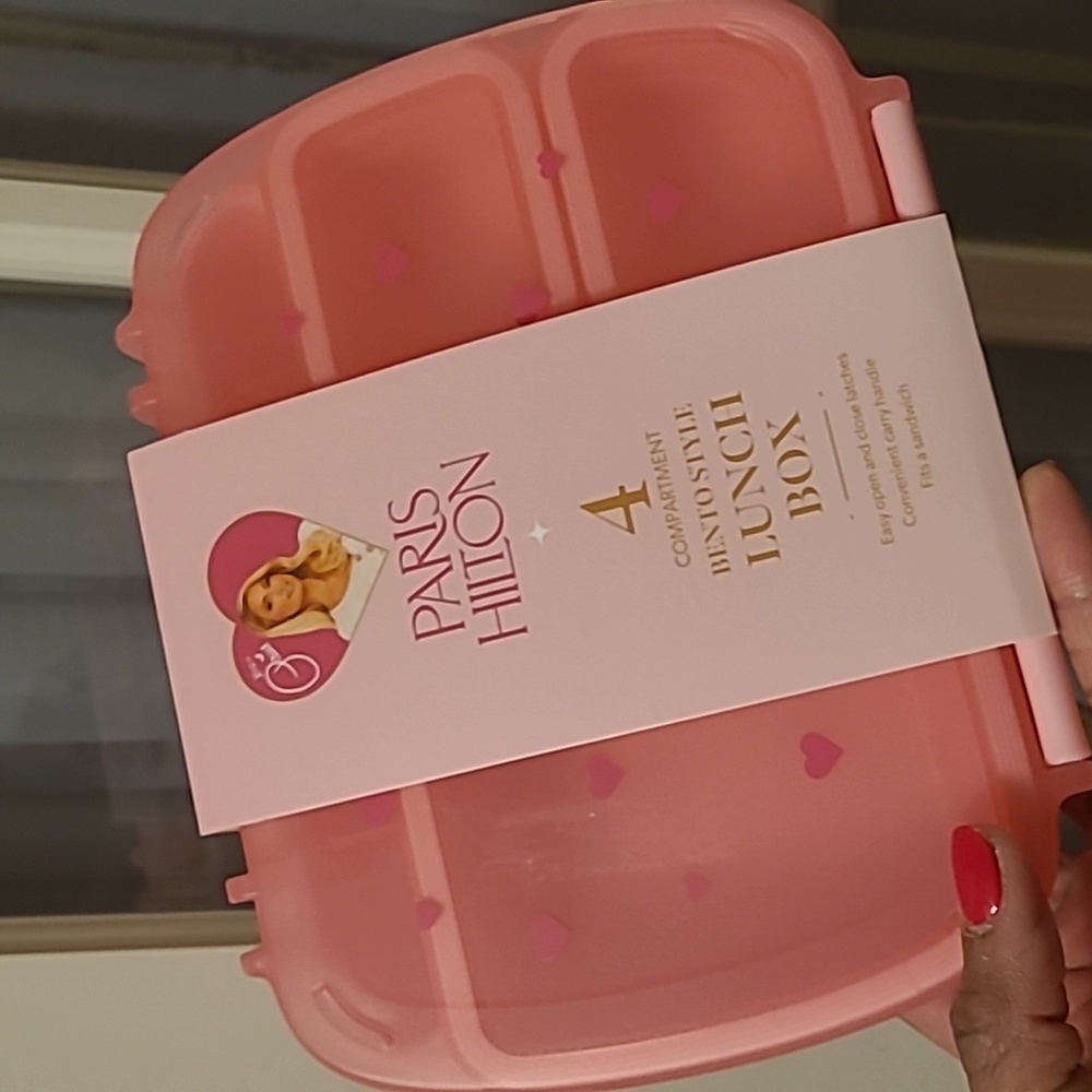 Paris Hilton Pink Lunch Box With Heart Detail